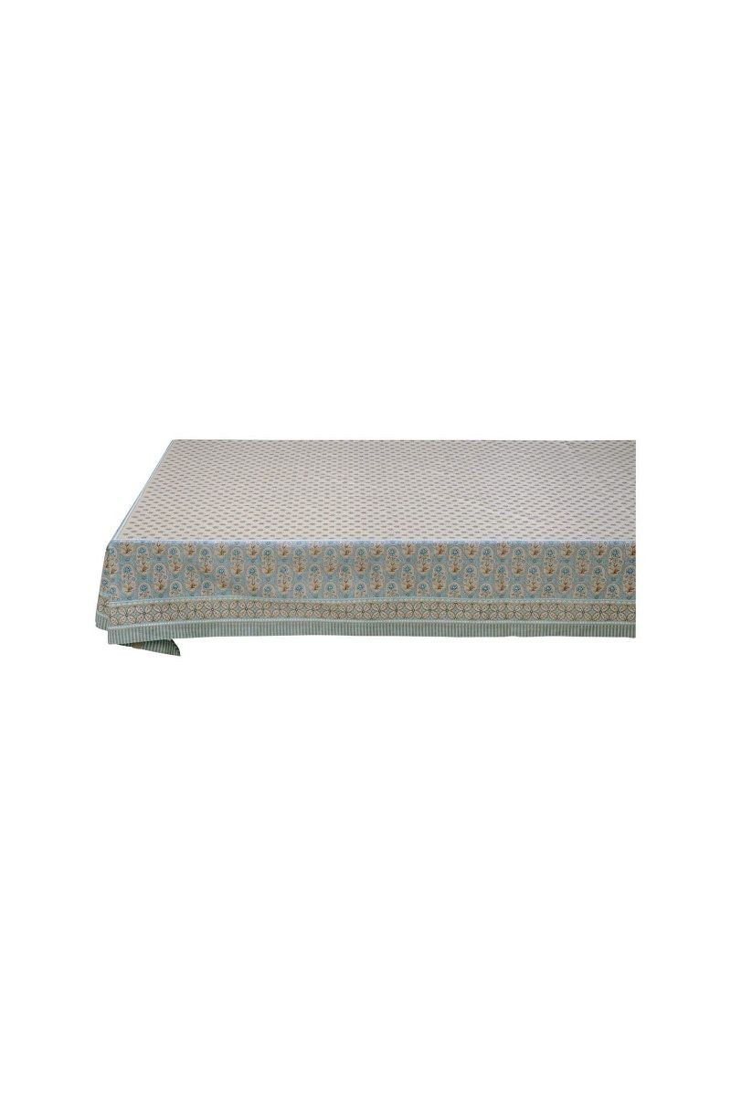 table-cloth-blooming-tales-khaki-blue-150x300cm